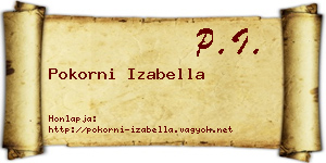 Pokorni Izabella névjegykártya